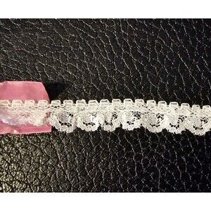 Wrights White Lace 5/8" wide 3+ Yards 75% Nylon 25% Acetate Wash 'n Wear